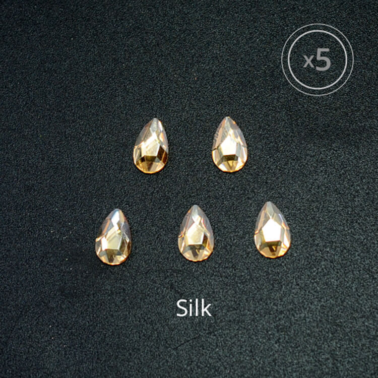 [ムーンストーン]ドロップストーン(6x8mm) 5P