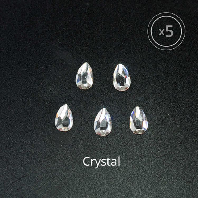 [ムーンストーン]ドロップストーン(6x8mm) 5P