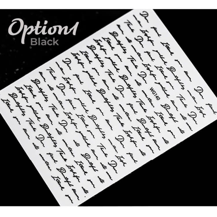 B&W レタリングシール