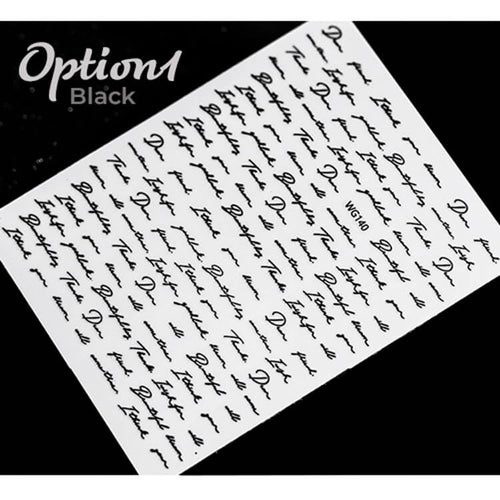 B&W レタリングシール